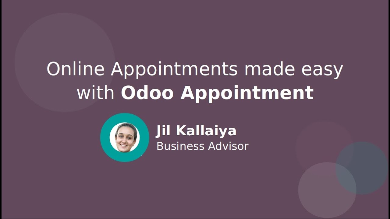 Odoo Appointments - Live webinar | 7/30/2020

Online Appointments made easy! With Odoo Appointments app you can manage meetings online, automate your scheduling ...