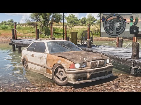 Rebuilding BMW E36 M3 - Forza Horizon 5 | Steering Wheel Gameplay