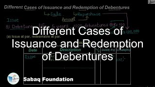 Different Cases of Issuance and Redemption of Debentures