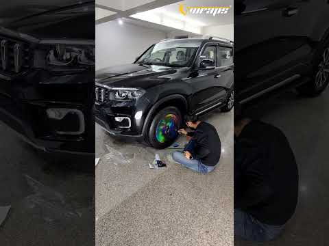 #shorts Mahindra Scorpio N Alloys Laser chrome wrap #vwraps #vwrapsshorts