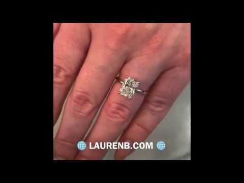 3 ct Radiant Cut Diamond Solitaire Engagement Ring