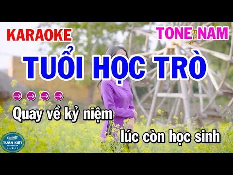 Karaoke Tuổi Học Trò Tone Nam Nhạc Sống Rumba