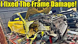 Fixing the smashed Frame ON THE BMW M3 Episode 3