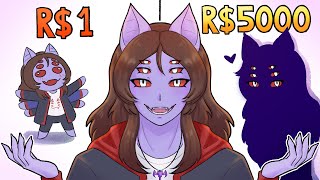 Vtuber de 1 REAL vs Vtuber de R$ 5.000