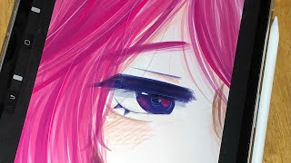 speedpaint - pink haired anime girl💞