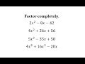 Greatest Common Factor and Factoring
