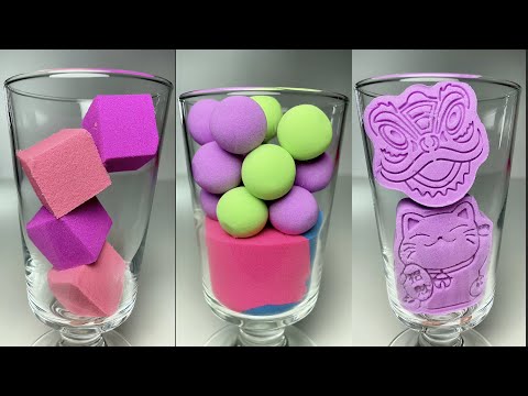 Kinetic Sand ASMR, Drop and squish, Very Satisfying and Relaxing.