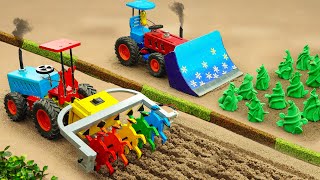 TOP DIY Making Tractor with Disk Harrow & Mini Bulldozer used in Farming ⚙️ HP Mini DIY Tractor