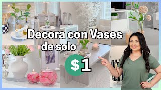 DECORA con VASES de solo $1 / iDEAS para Decorar / Dollar Tree vase decor