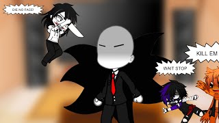 Gachaclub - Afton Family/FNAF - React to Slenderman Vs Jeff the Killer Animation -