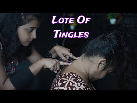 ASMR Soft Touching Head Massage By Beautiful Lady Barber Chaitali | Neck Cracking Female Massage