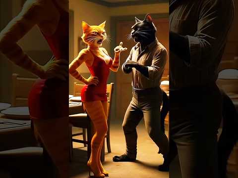 The little cat's mother divorced her father😱😭#cat #cute #shorts #ytshorts