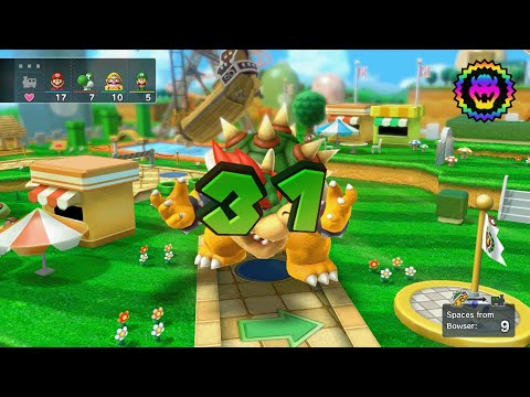 Mario Party 10 - Mario vs Yoshi vs Wario vs Luigi vs Bowser - Mushroom Park