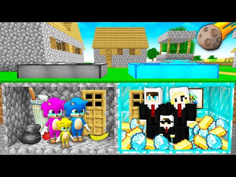 BEBEK SONİC FAKİR AİLE SIĞINAĞI VS ENES ZENGİN AİLE SIĞINAĞI 😨 Minecraft