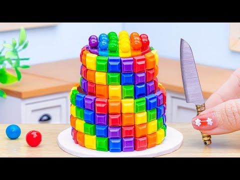 Yummy Miniature Cake 🎂 Best of Miniature 2-tier Chocolate Rainbow Cake  by Lotus Cakes