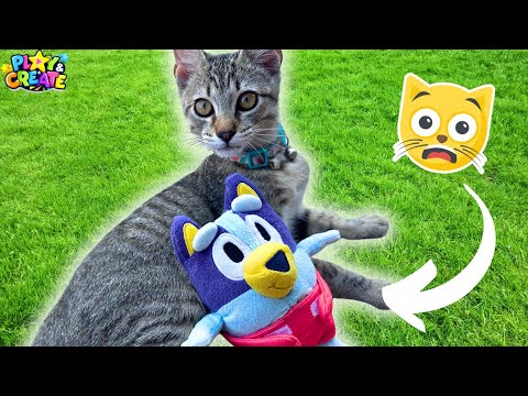 Bluey Toys! Bluey Baby - Kitten Playtime and Target Shopping Trip