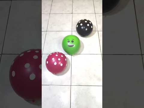 Popping three colorful balloons is very funny and satisfying (73) #asmrsounds #funny #poppingballoon
