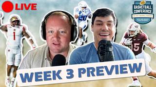 LIVE Week 3 ACC Football Preview | Ranked SMU and Louisville, FSU at Bama, Heels at Clemson + more!