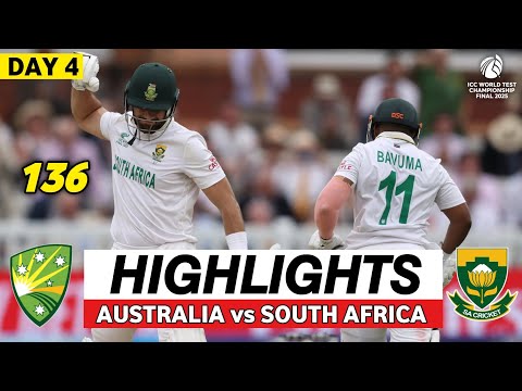Australia vs South Africa WTC Final Day 4 Highlights 2025 | AUS vs SA WTC Final Day 4 Highlights