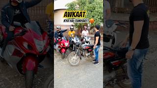 In sabka BAAP matlab SPLENDOR😎kya kehte ho?? #farazstuntrider #superbikes #hayabusa #bikers