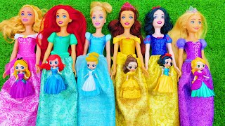 9 Minutes Disney Princess Collection ASMR Satisfying Unboxing | Disney Dolls Relaxing