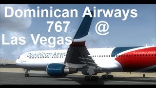 【HD】Dominican Airways Boeing 767-300 taking off from Las Vegas
