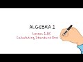Calculating Standard Deviation in Algebra 1