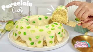 APRENDE a hacer ROSCA de LIMÓN con decoración de PORCELANA hermosa por fuera IRRESISTIBLE por DENTRO
