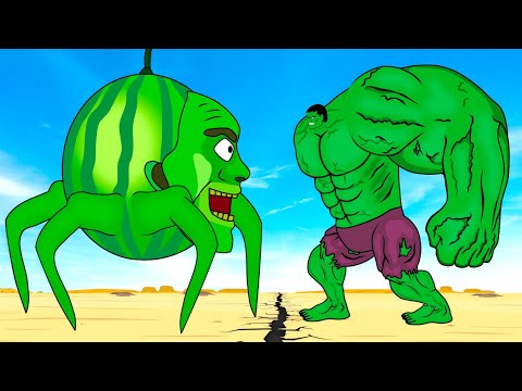 LIN GANG MELON Vs HULK & SPIDERMAN, BATMAN, IRONMAN! ITALIAN BRAINROT Cartoon Animation