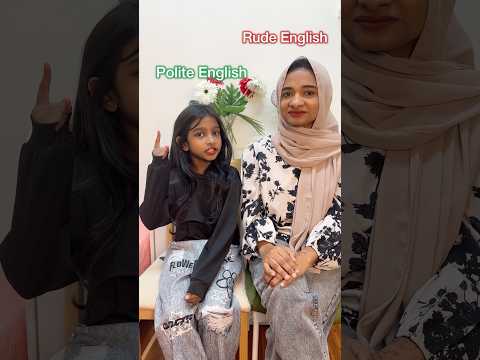 RUDE ENGLISH 🆚 POLITE ENGLISH | mom and daughter | #englishwithhenna #numamohsin #rudeversuspolite