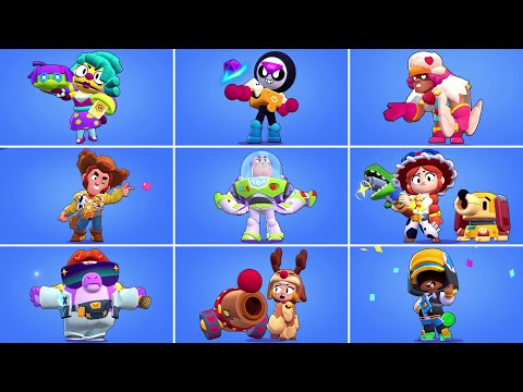 ALL NEW SKINS Winning and Losing Animations in Brawl Stars | Toy Story UPDATE & New Brawler MEEPLE