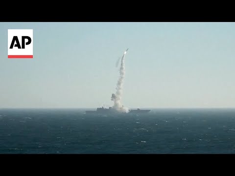 YouTube video thumbnail: Russia Launches Zircon Hypersonic Missile in Joint Drills With Belarus