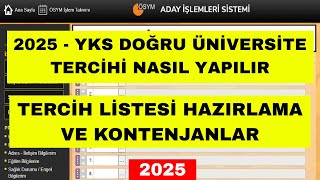 2025 YKS Tercih Nasıl Yapılır - Doğru Üniversite Tercihleri Nasıl Yapılır