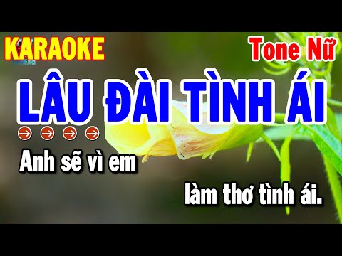 Karaoke Lâu Đài Tình Ái Tone Nữ Nhạc Sống Trữ Tình Dễ Hát 2025 | Thanh Hải