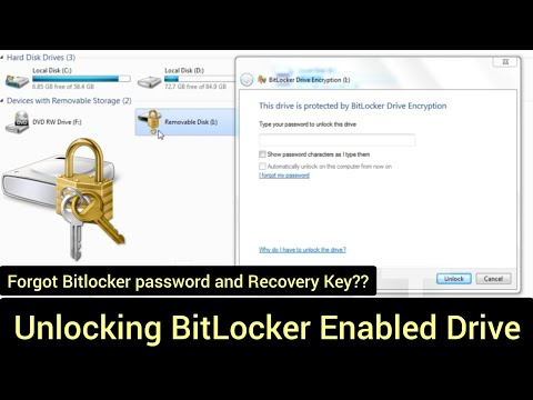 unlock bitlocker drive from command prompt without recovery key and password