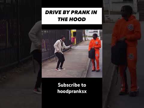 Drive by prank in the hood gone wrong😂 #prank #viralvideo #youtubeshorts