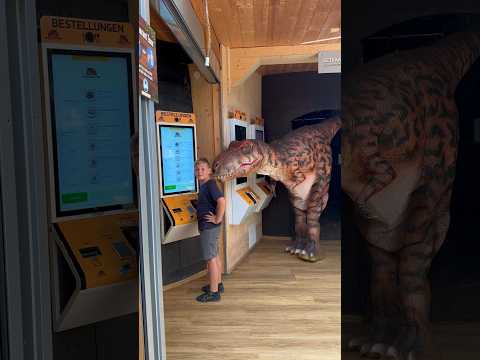 When rexi sneaks up on the prey 😏😂 #styrassicpark #dinopark #trex #shorts #sidetrip #jurassicpark
