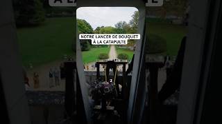 NOTRE LANCER DE BOUQUET À LA CATAPULTE 😭💐 #sora #humour #mariage #bouquet