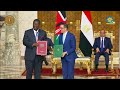 الرئيس السيسي ونظيره الكيني يشهدان توقيع على عدد من مذكرات التفاهم والتعاون بين البلدين