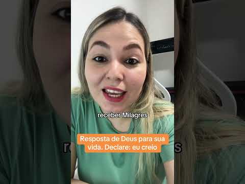 Resposta de Deus para sua vida. Declare: eu creio