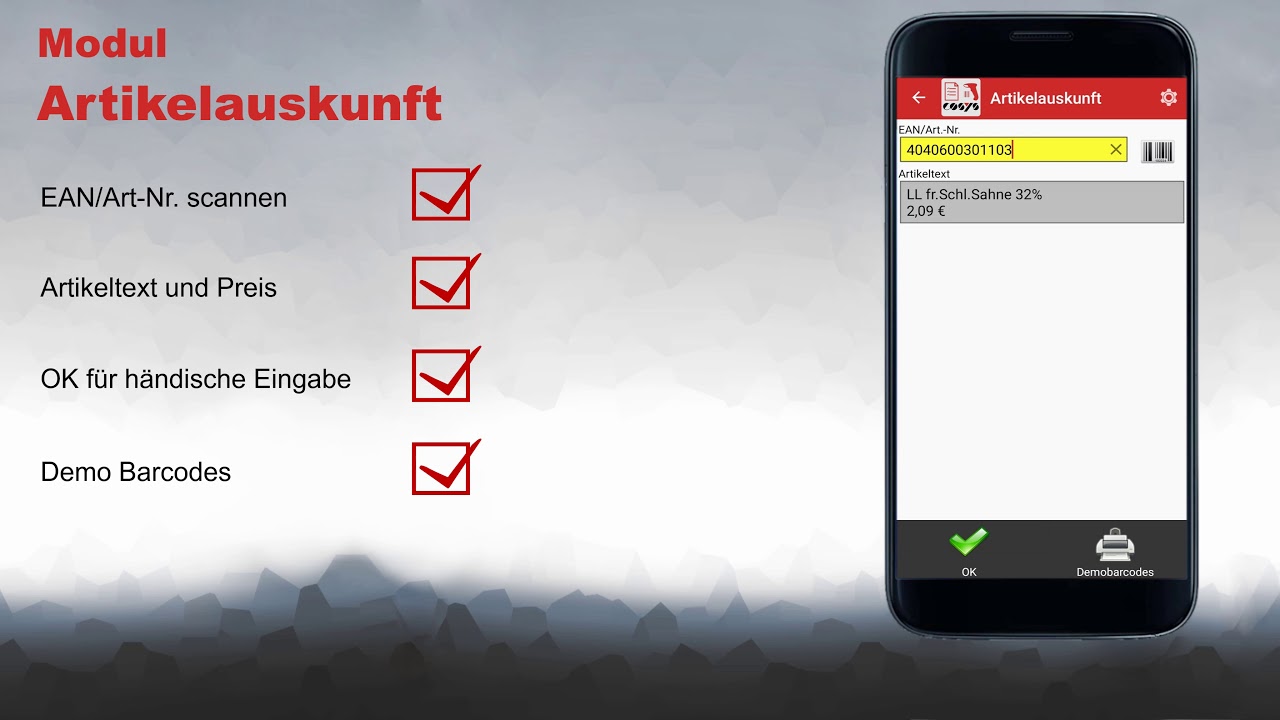 Preise und Artikelinformationen per Barcode abfragen | COSYS Inventur App
