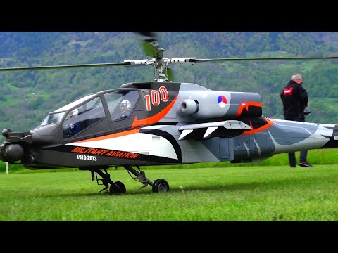Turbine Apache AH-64D Royal Netherlands RC Scale Helicopter flight