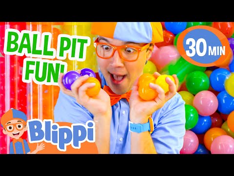 Blippi Learns In Awesome Colorful Ball Pit | Learning Colors | Kids TV | Educational Videos for Kids