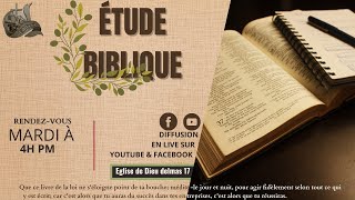 EN DIRECT | ETUDE BIBLIQUE | Église de Dieu Delmas 17 | Mardi 17 Juin 2025