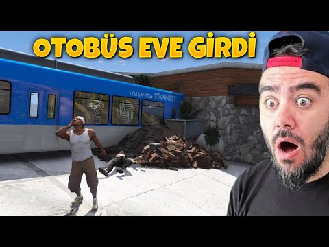 FRANKLIN EVINI OTOBÜS DURAGI YAPTI OTOBÜS EVE GIRDI - GTA 5 MODS