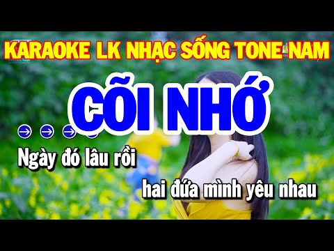 Karaoke Nhạc Sống Liên Khúc Rumba Tone Nam | Cõi Nhớ – Tiễn Biệt | Thanh Hải