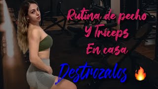 DESTROZA ESOS PECTORALES‼️ RUTINA DE PECHO Y TRÍCEPS EN CASA