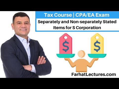 Separately and Non-separately Stated Items for S Corporation