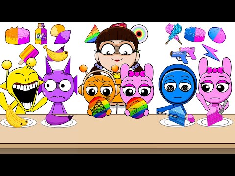Incredibox Sprunki Challenge Emoticon Mukbang | Cartoon Animation | ‪MOOMOOSTUDIO‬