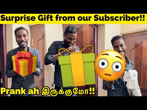 Surprise Gift from our Subscriber!!😍 Prank ah இருக்குமோ🤔 Tamilchutti Honey #RamwithJini